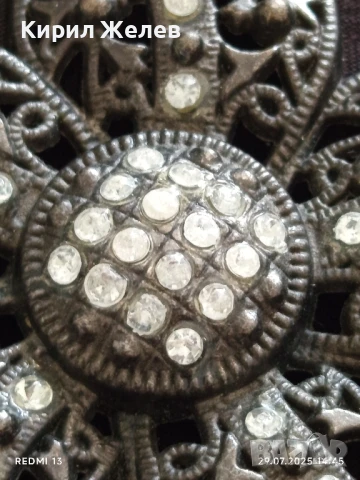 СТАРА ФЛОРАЛНА ФИЛИГРАННА КАТАРАМА за КОЛАН 28015, снимка 2 - Колани - 51179590