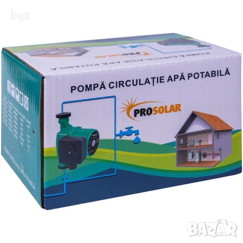 Помпа за рециркулация на чиста вода PRO-SOLAR PS 25/4G -180, 220 V, IP 44 - 24 месеца гаранция , снимка 2 - Водни помпи - 50469875