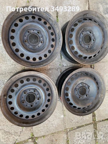 Продавам 4 броя железни джанти за БМВ 5x120 15 цола, снимка 2 - Гуми и джанти - 52269688
