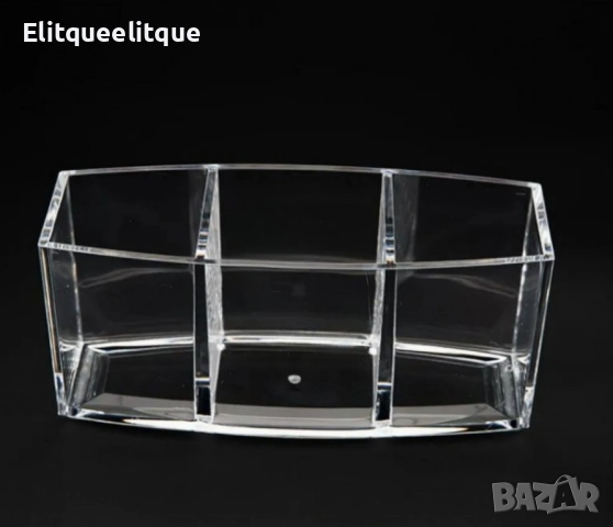 Прозрачен органайзер за съхранение на грим и козметични четки с 3 слота, снимка 4 - Други стоки за дома - 52205531