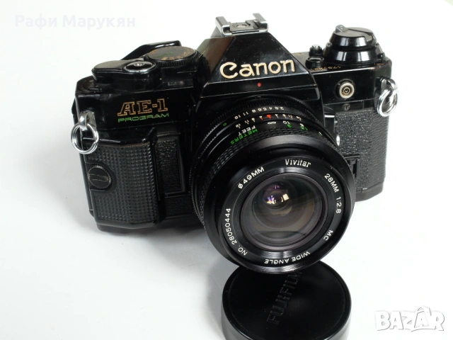 Легендата SLR "CANON AE-1 Program"-черен, тестван, отличен, снимка 2 - Фотоапарати - 54048163