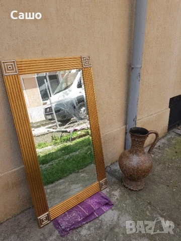 Огледало кристално позлатена рамка, снимка 2 - Антикварни и старинни предмети - 50668203