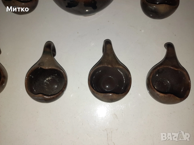 Ретро Битови керамични сервизи за ракия., снимка 4 - Сервизи - 52860872