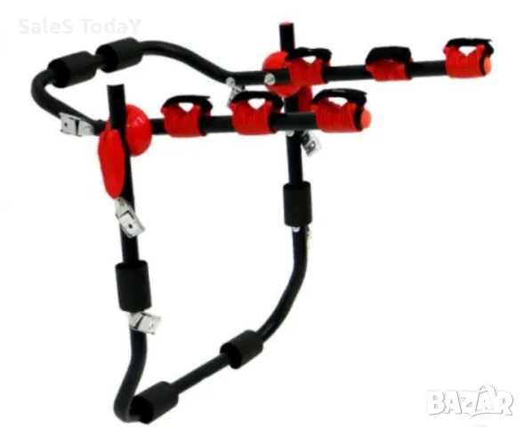 Универсална стойка за велосипед, багажник за велосипеди, 70х4.5 см, тройна стойка за кола, Черен , снимка 2 - Аксесоари и консумативи - 34758482