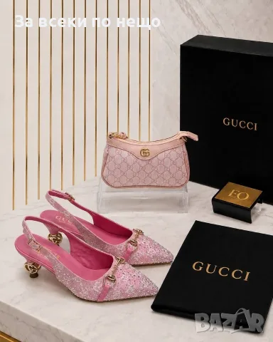 Gucci Дамски Светло Розови Обувки На Ток Гучи - Различни Модели Код E147, снимка 3 - Дамски обувки на ток - 55800028