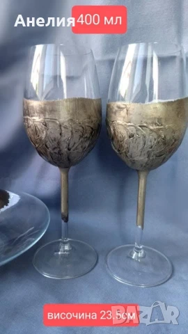 Комплект ръчна изработка , снимка 2 - Чаши - 50924812