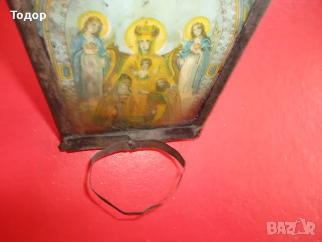 Старинна домашна икона кандило , снимка 4 - Антикварни и старинни предмети - 49643119