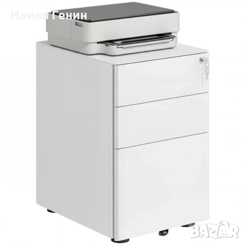 Шкаф за документи Vinsetto с колелца, снимка 6 - Шкафове - 54166090