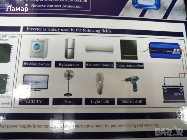 Инвертори инвертор 12V или 24V DC към 220V AC мощности от 1500W до 4000W пълна синусоида, снимка 3 - Друга електроника - 29759977