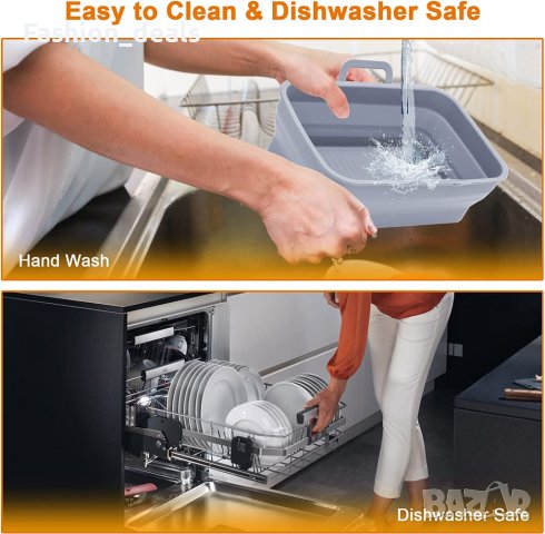 Нови 2 броя силиконова кошница тава за въздушен фритюрник Air Fryer, снимка 3 - Други - 39866210