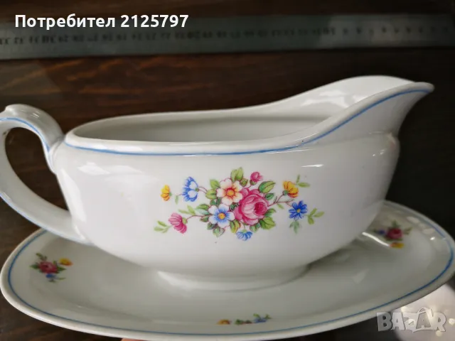 Порцеланова сосиера Zeh Scherzer 60 Jahre Bavaria, Germany , снимка 2 - Антикварни и старинни предмети - 49798073