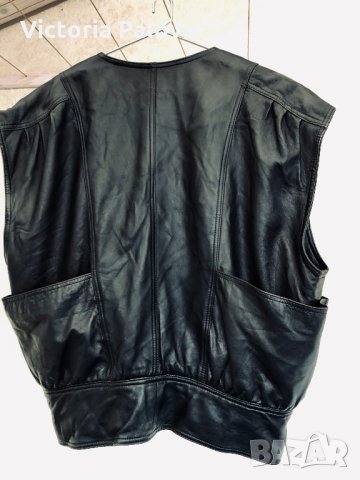 Много хубав кожен елек тип байкърски унисекс, снимка 9 - Елеци - 31486402