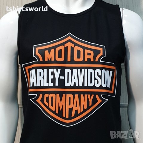 Нова мъжка блуза без ръкав с трансферен печат MOTOR HARLEY DAVIDSON, мотори, снимка 2 - Тениски - 36871743