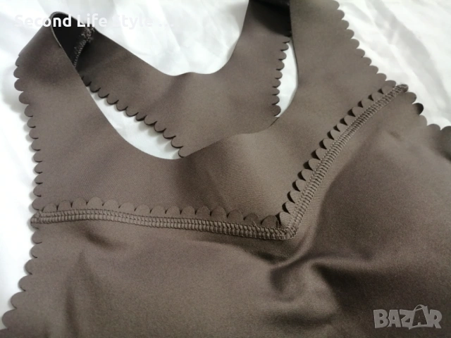 HKMX дамско спортно бюстиe р-р S в сив цвят; с подплънки, снимка 4 - Корсети, бюстиета, топове - 54097616