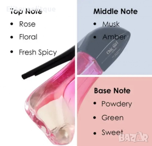 Дамски парфюм Chic Girl Pink BN Parfums, 100мл, снимка 4 - Дамски парфюми - 52225180