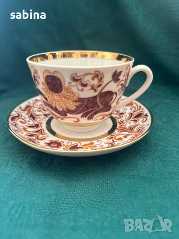 Рядък колеционерски порцеланов сет на ЛФЗ Ломоносов, снимка 2 - Колекции - 52671308