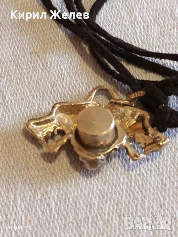КОЛИЕ с ВИСУЛКА във ФОРМАТА на ДВЕ ВЪЛЧИ ГЛАВИ и ЧЕРЕП 42450, снимка 7 - Колиета, медальони, синджири - 52492456