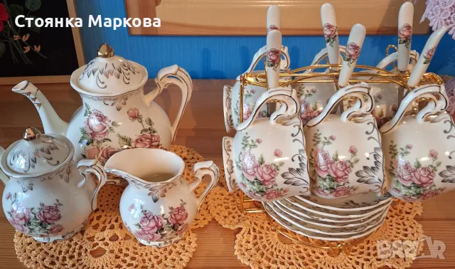 Нов луксозен сервиз за чай или кафе-21 бр