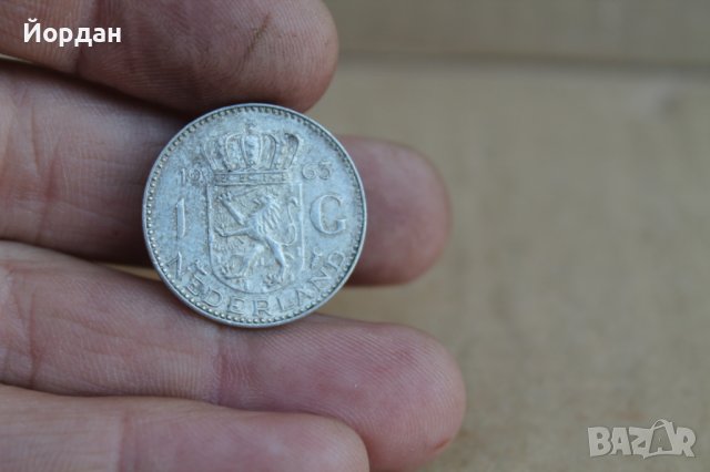 Монета 1 Гулден Холандия 1963г, снимка 5 - Нумизматика и бонистика - 37381492