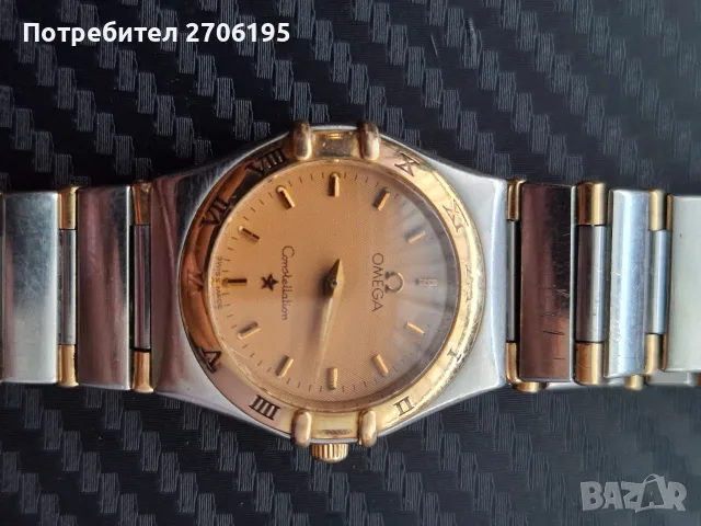 Комплект мъжки и дамски Omega Constellation Manhattan (Quartz / Стомана и Злато), снимка 14 - Мъжки - 56068524