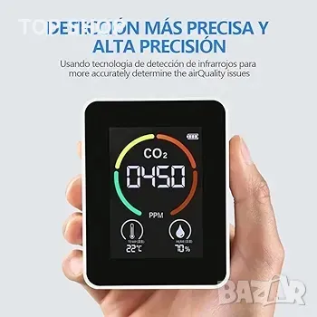 Многофункционален вътрешен преносим Co2 детектор, снимка 2 - Друга електроника - 48794562