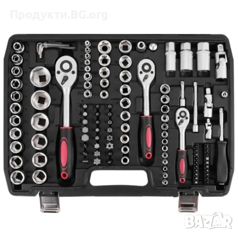 Професионален гедоре комплект 172 части – Cr-V стомана, 1/4", 3/8", 1/2", снимка 7 - Куфари с инструменти - 50756548