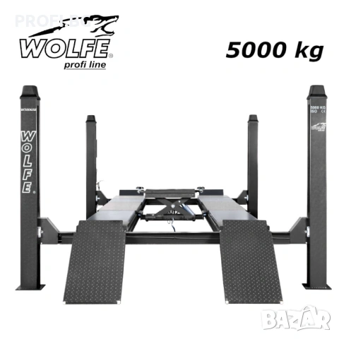 Четириколонен подемник за реглаж 5тонен, в комплект с ножичен крик