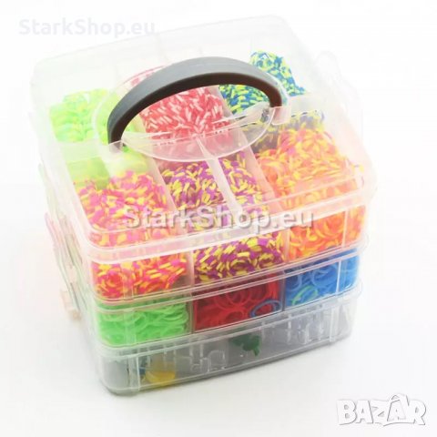 Кутия с ластици за гривни и плетене 4500 части, снимка 5 - Други - 39972825