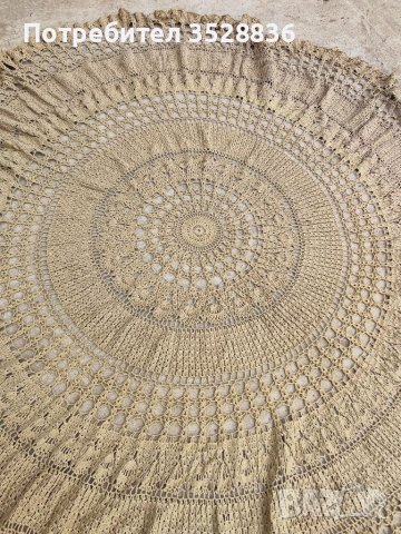 Голяма покривка за кръгла маса плетена на една кука+подаръци!, снимка 2 - Декорация за дома - 40466881