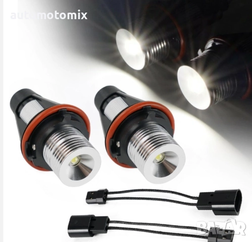 Диод за ангелско око за BMW E39,E53,E60,E61,E64 2броя, 5W, Бели - 28059, снимка 2 - Аксесоари и консумативи - 51971547