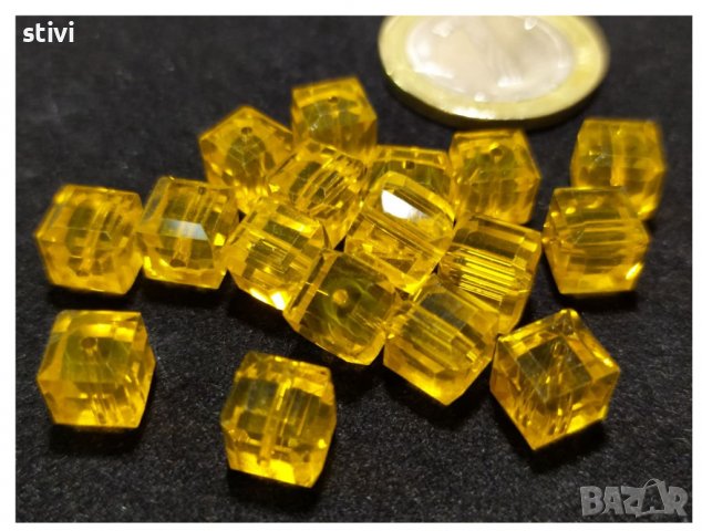 Кристали кубичен кристал  Жълт - НОВО., снимка 5 - Други - 37257547