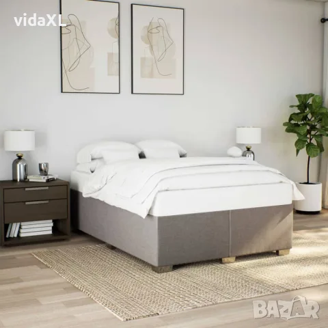 vidaXL Рамка за легло без матрак, таупе, 140x200 см плат, снимка 2 - Спални и легла - 56146957
