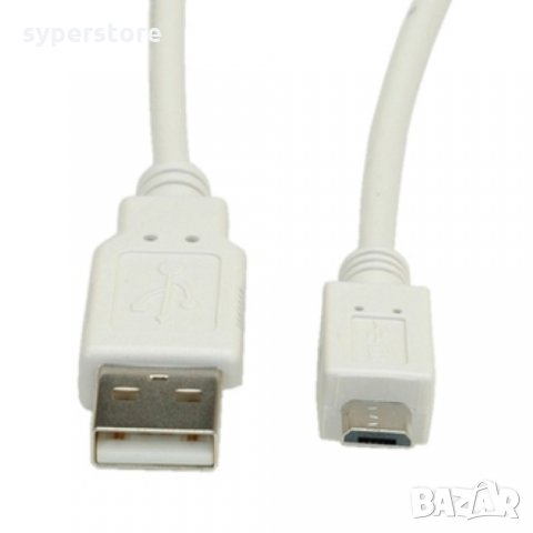 Кабел USB-A към Micro USB-B 2.0 Digital One SP01183 Бял USB-A to Micro USB-B M/M