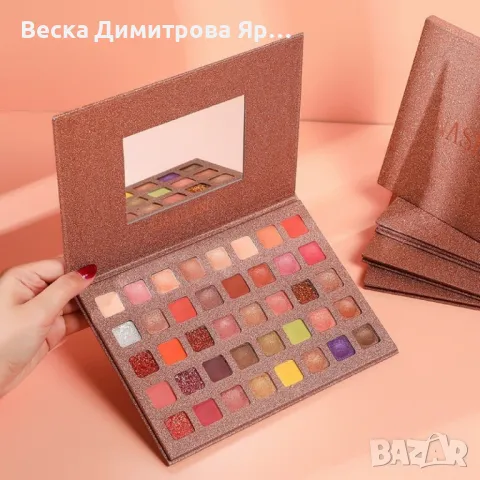 Луксозна палитра от 40 броя сенки за очи с огледало HZS291, снимка 2 - Козметика за лице - 47734985