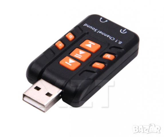 Универсален Портативен Мини Аудио Адаптер Xear 3D USB 3D 8.1 Канална Звукова Карта + 3.5мм Интерфейс, снимка 5 - Аудиосистеми - 35169293