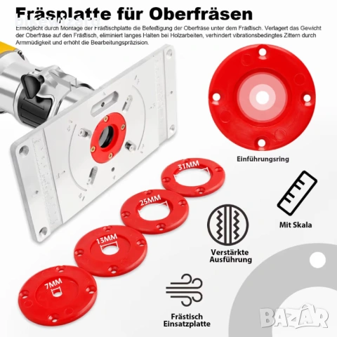 Вложка за маса за фрезери, аксесоар за дървообработване – универсален НОВО