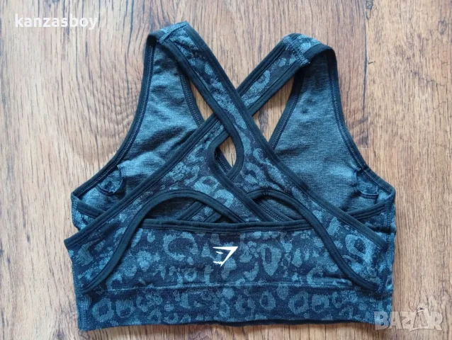 Gymshark Adapt Camo Seamless Sports Bra - дамско бюстие р-р S, снимка 6 - Корсети, бюстиета, топове - 56121598