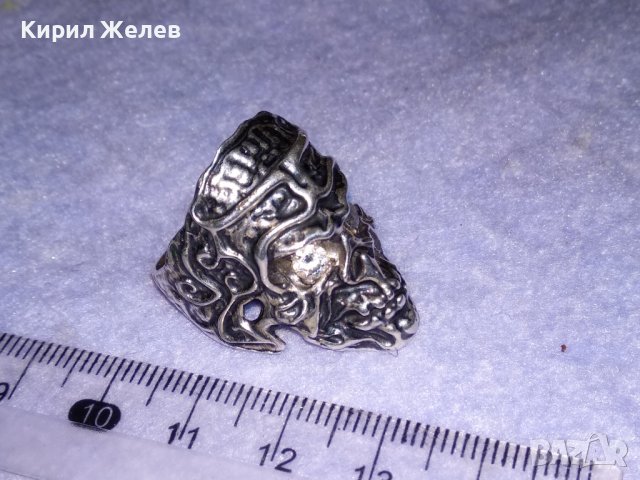 СРЕБЪРЕН НЕО ГОТИК АРТ ПИРАТСКИ ПРЪСТЕН ЛАКИРАНО СРЕБРО 925 с ЮВЕЛИРНО ФАСЕТИРАНИ ЦИРКОНИ 36160, снимка 16 - Пръстени - 39507140