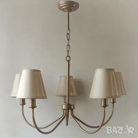 Модерен класически висящ полилей метал с дърво / 6 рамена, снимка 11 - Полилеи - 47675013