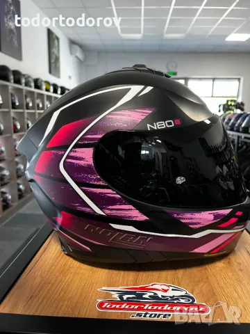 TОП ЦЕНА Мото каска за мотор NOLAN N80-8 Lava Pink XS 53-54см. ,вградени очила 135 €, снимка 5 - Аксесоари и консумативи - 56139816