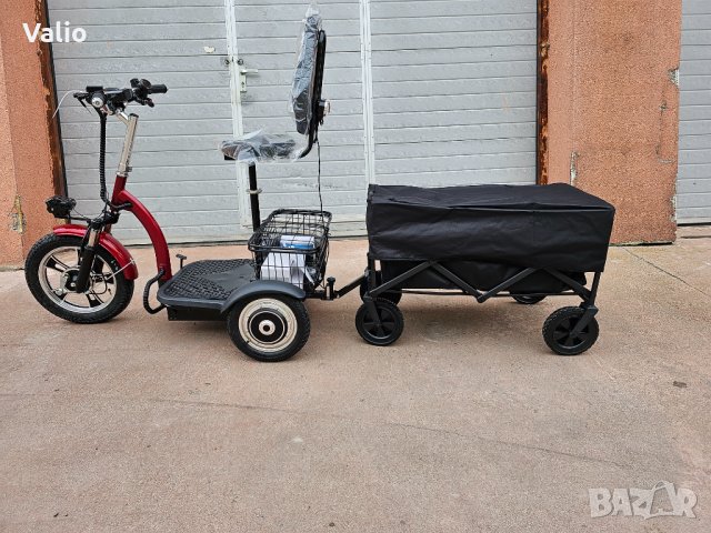 Ново!!!!Електрическа триколка с ремарке и задно предаване H-1 48V/12ah 1000W, снимка 16 - Мотоциклети и мототехника - 42314827