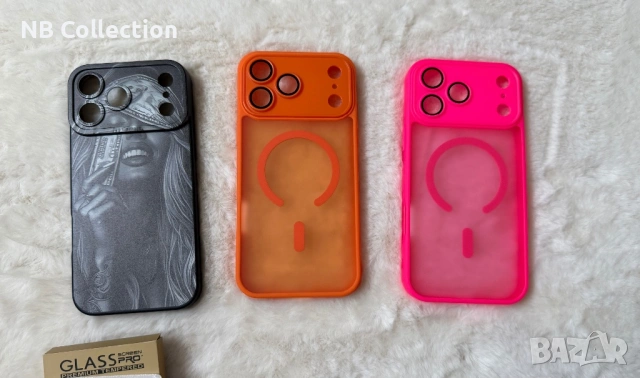 Кейсове MagSafe IPhone 17 Pro Max розов черен, снимка 3 - Калъфи, кейсове - 54108720