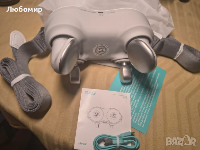 SKG H7-E масажор за врата с компрес и червена светлина - бял  , снимка 13 - Масажори - 50828361