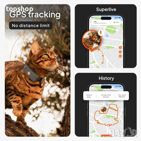 Чисто нов мини GPS тракер за котки Weenect Cat XS (С включена каишка)  , снимка 2 - За котки - 55829511