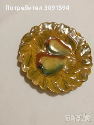 Стара колекционерска чиния майолика Франция , снимка 4 - Други ценни предмети - 48598610