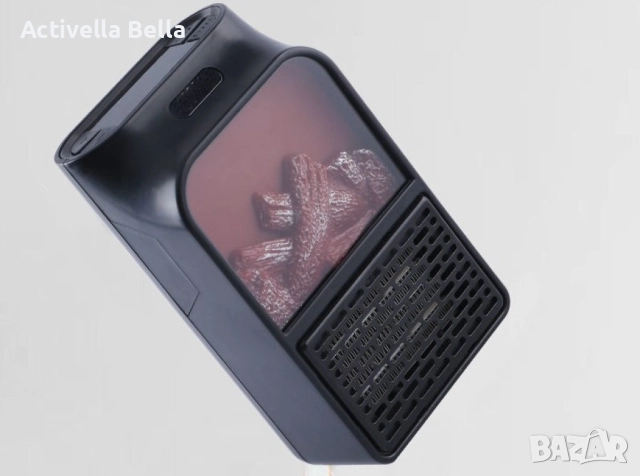 TV249 Мини печка с камина ефект / Материал: ABS; Цвят: черен; Напрежение: 220 V; Мощност: 500 W; Раз, снимка 8 - Отоплителни печки - 52557896