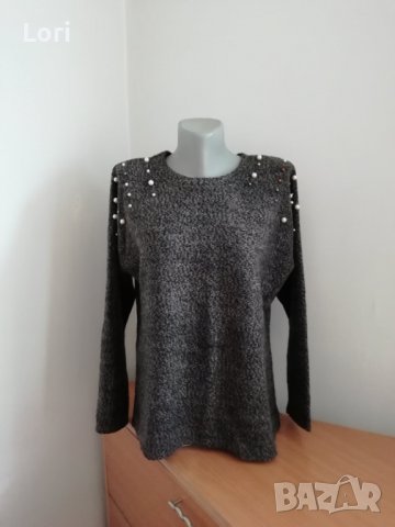 Дамска блуза с перли, снимка 2 - Блузи с дълъг ръкав и пуловери - 38465112