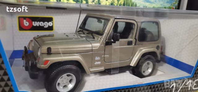 Jeep Wrangler SAHARA Burago 1:18 HQ, снимка 6 - Колекции - 33866036