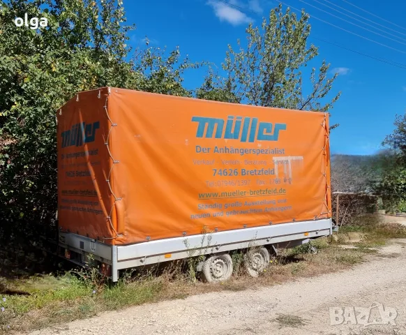 двуосно ремарке Hapert 2700 kg с бремени и спирачка(немски документи,2019г.)