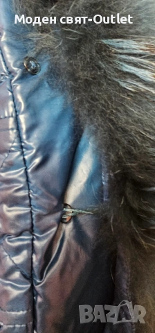 Страхотно яке с гъши пух и естествен косъм-лисица, снимка 7 - Якета - 53279717